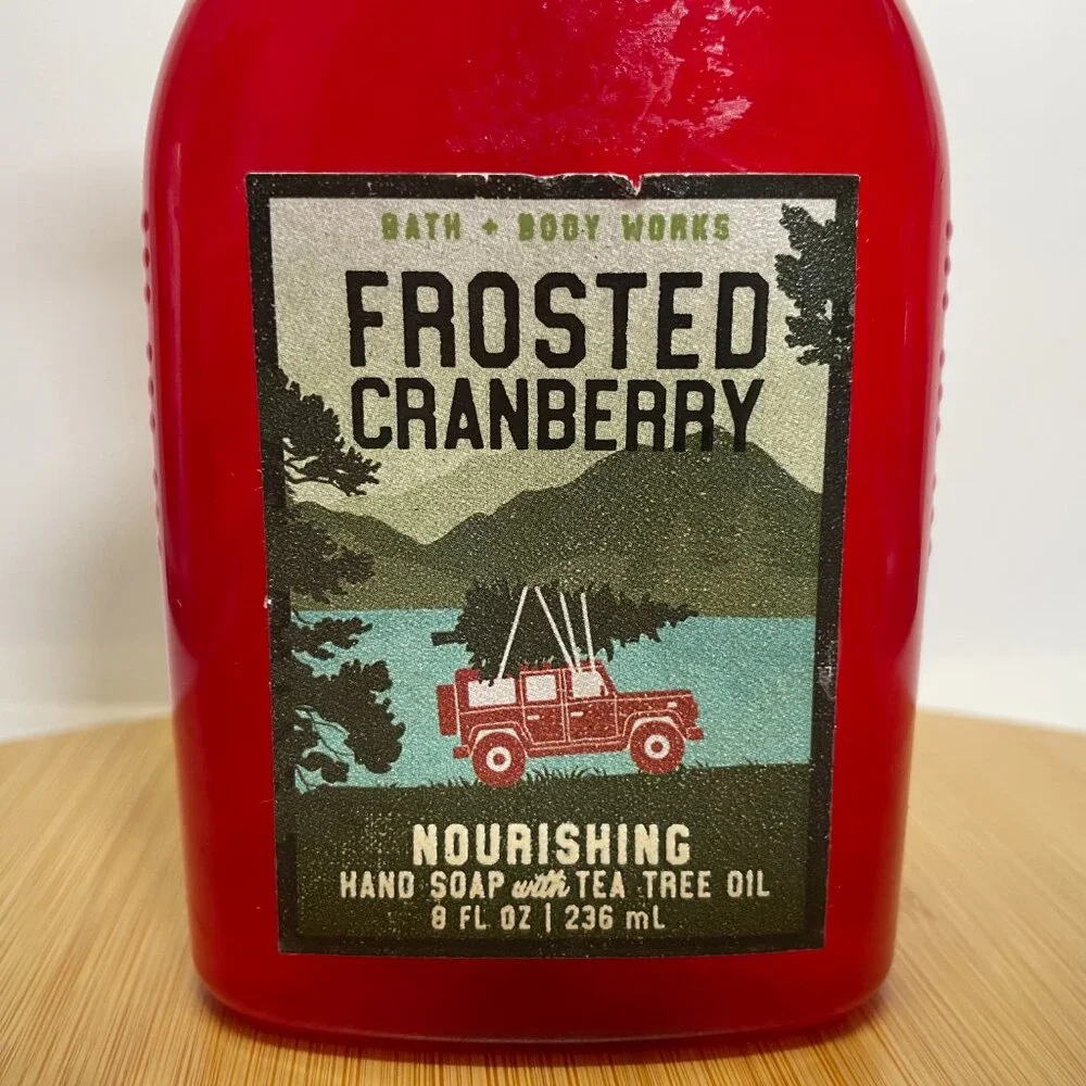 Bath & Body Works Frosted Cranberry Nourishing Hand Soap 8 oz Tea Tree Oil